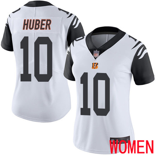 Cincinnati Bengals Limited White Women Kevin Huber Jersey NFL Footballl #10 Rush Vapor Untouchable